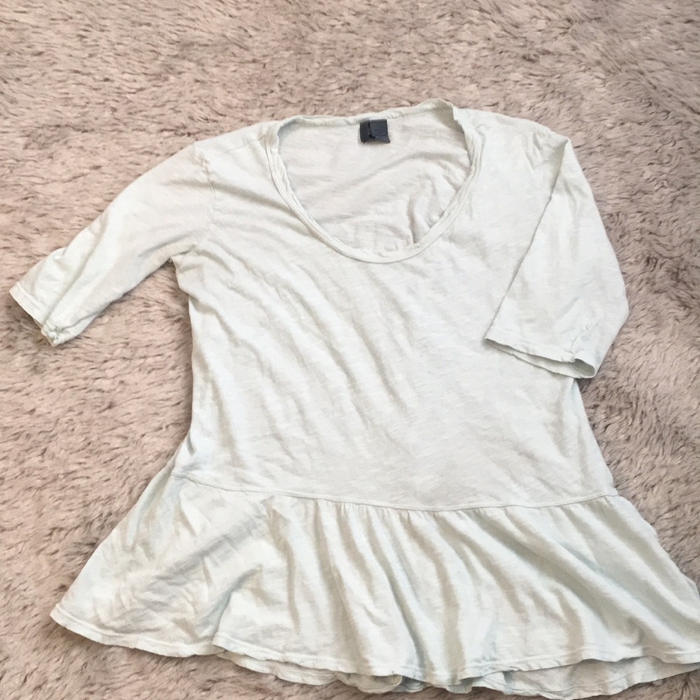 Left of center peplum top